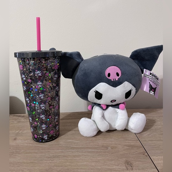 Kuromi plush coin bank and cup - Picture 2 of 3